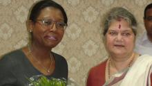 Mrs Mireille Martin, Hon’ble Minister of Gender Equality Child Development and Family welfare, Republic of Mauritius visited the Commission with H.E Dr A. K. Jagessur GOSK High Commissioner and Mrs. N. Bauhadoor Pillay Ponniswamy Second Secretary