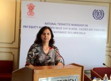 Dr. Charu WaliKhanna Member, NCW was Chief Guest at National Tripartite Workshop on Pay Equity and Gender Wage Gap in India: Causes and Concerns held on 26-27 November, 2012