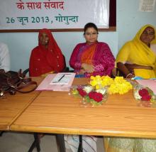 Ms. Hemlata Kheria, Member, NCW was Chief Guest at Mahila Sangoshthi at Alert Training Centre, Gogunda, Udaipur